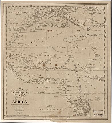 A Map of part of Africa - drawn by the latest authorities to illustrate the narrative of Captain James Riley LOC 2009583840