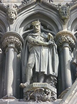 Alexander III statue, West door of St. Giles, Edinburgh