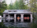 Boathouse at Camp Wild Air, Upper St Regis Lake, NY