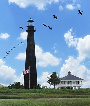 Bolivar Lighthouse -- Point Bolivar, Galveston, Texas.jpg