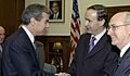 Carlos Gutierrez greeting Micheál Martin