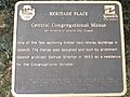 Central Congregational Church Manse plaque, Ipswich, Queensland