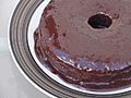 Chocolate cake with ganache frosting