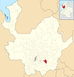Location of the municipality and town of Granada, Antioquia in the Antioquia Department of Colombia