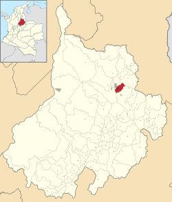 Location of Floridablanca in Santander