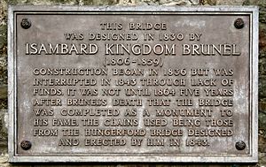Commemorative plaque on the Clifton Suspension Bridge