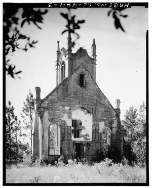 Ruins of Prince Frederick's Capel on U.S. Route 52 in Plantersville, 1933