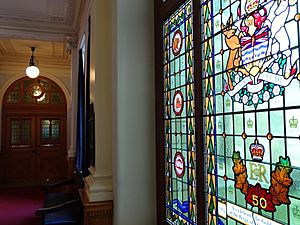 Elizabeth II Stained Glass in Parliament Buildings - Victoria - BC - Canada (16662624288) (2)