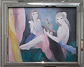 Femmes au chien 1923 oil on canvas