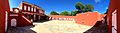 Fort Frederik, St. Croix, USVI -- internal courthyard panoramic facing west to north to east