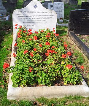 Grave of WPC Jane Philippa Arbuthnot