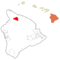 Hawaii County Hawaii Incorporated and Unincorporated areas Waimea Highlighted