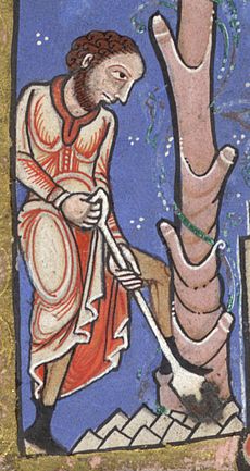 Hunterian Psalter c. 1170 digging