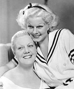 Jean Harlow and mother 1934