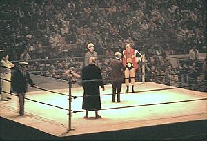 Johnny Valentine vs. NWA world wrestling champion Dory Funk Jr. at Maple Leaf Gardens in Toronto on February 11, 1973