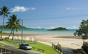 Looking from Coral Esplanade, Cannonvale, across Pioneer Bay to Pigeon Island, 2007