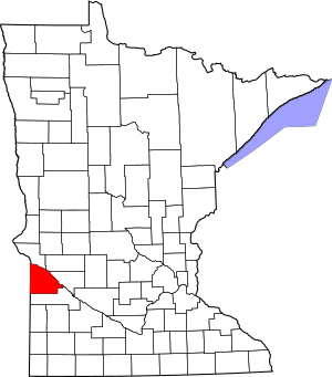 Map of Minnesota highlighting Lac qui Parle County