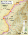 Map of the Basuto Gun War (1800-1881)