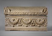 Marble sarcophagus with garlands MET DP140135