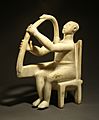 Marble seated harp player MET gr47.100.1.R