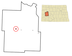 Location of Killdeer, North Dakota