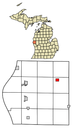 Location of Walkerville, Michigan