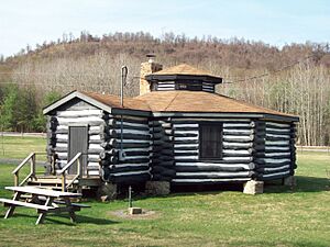 Parker Dam State Park-Octagonal Lodge Apr 10