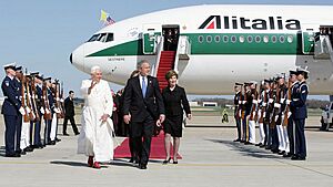 President Pope Shephard One Andrews Air Force Base