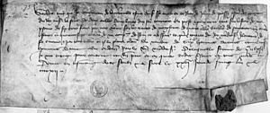 Quittance scellée d'Enguerrand de Bournonville (26 juin 1412)