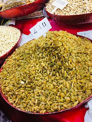 Raisin sale at khari baoli market, Delhi