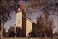 ST. PATRICK'S CATHOLIC CHURCH OUTSIDE ATCHISON, KANSAS, IS AN EXAMPLE OF NATIVE STONE PIONEER ARCHITECTURE. THE... - NARA - 557088