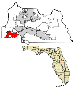 Location of Altamonte Springs in Seminole County, Florida.