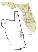 Location in St. Johns County and the state of Florida
