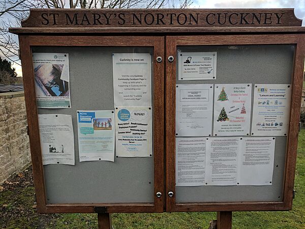 St Mary's Church, Norton Lane, Cuckney (Church Sign) (1)