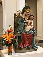 Statue of Our Lady of Walsingham in Saint Bede Catholic Church, February 2020
