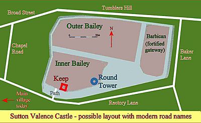 Sutton Valence castle map