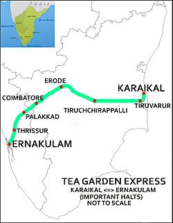 Tea Garden Express (Karaikal-Ernakulam) Route map.jpg