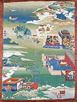 The Story of King Mandhatar; The Story of King Candraprabha; The Tale of the Island of Vadaradvipa, Painting from an Avadana Kalpalata Jataka Series LACMA M.82.9