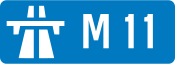M11 motorway shield