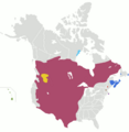 US & Canada sign-language map (excl. ASL and LSQ)