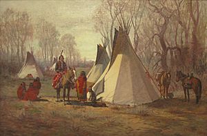 Uncompahgre Ute Indian Camp - Charles Craig - 1893 - DAM