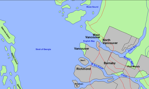 Vancouver area map