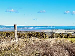 View from the South Mountain (Gaspereau) looking at Cape Blomidon and the North Mountain across the Valley