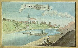 View of Valmiera by Johans Kristofs Broce in 1795