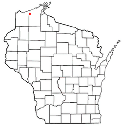 Location of Oulu, Wisconsin