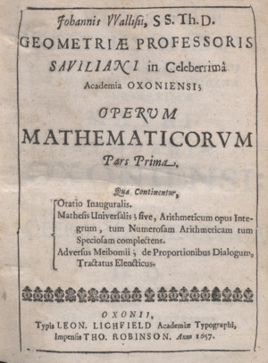 Wallis - Opera mathematica, 1657 - 4611280