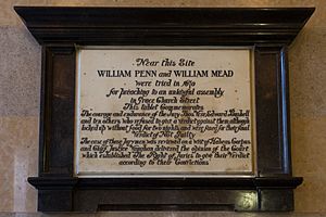 William Penn & William Mead - plaque - 01