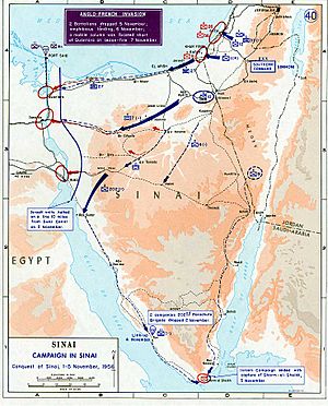 1956 Suez war - conquest of Sinai