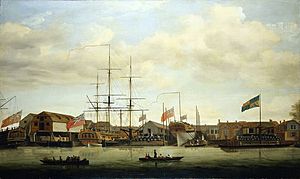 A small shipyard on the Thames - Francis Holman