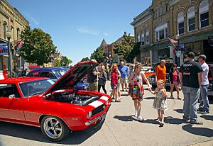 Annual Car Show in downtown Algoma, WI